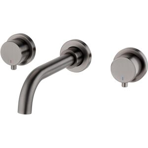 Basin Mixer 3 Hole Tap Zara Wall Mounted Bathroom Faucet Brass Grey Enki Bt1805 Basin Mixer 3 Hole Tap Zara Wall Mounted Bathroom Faucet Brass Grey Enki Bt1805