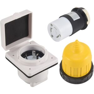 Sodial 3x(30amp Rv Inlet Outlet Shore Kit W/boot Cord Protector 125v Nema L5-30p9887 Sodial 3x(30amp Rv Inlet Outlet Shore Kit W/boot Cord Protector 125v Nema L5-30p9887