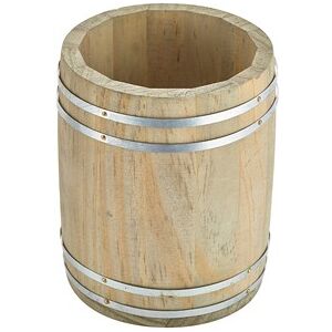 Genware Table Caddy Miniature Wooden Barrel Cutlery Holder 11.5dia X 13.5cm Genware Table Caddy Miniature Wooden Barrel Cutlery Holder 11.5dia X 13.5cm