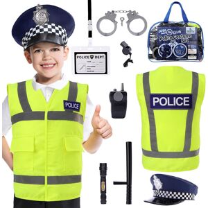 Kids Police Costume - 10 Pcs Police Officer Outfit Dress Up - Ideal For Boys & G Kids Police Costume - 10 Pcs Police Officer Outfit Dress Up - Ideal For Boys & G