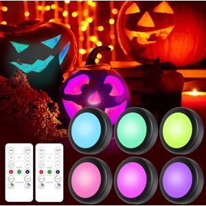 6 Pack Led Puck Lights Remote Control 16 Color Changeable Under Cabinet Lights, 6 Pack Led Puck Lights Remote Control 16 Color Changeable Under Cabinet Lights,
