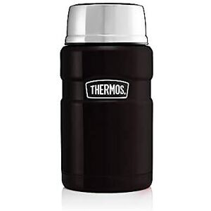 Thermos Stainless King Food Flask, Matt Black, 710 Ml Thermos Stainless King Food Flask, Matt Black, 710 Ml