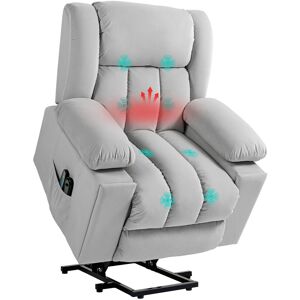 Homcom Power Lift Recliner Chair With Vibration Massage, Usb, Light Grey Homcom Power Lift Recliner Chair With Vibration Massage, Usb, Light Grey