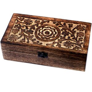 Ancient Wisdom Aromatherapy Oils Carved Mango Wooden Storage Box -Holds 32 Bottles Compartments Ancient Wisdom Aromatherapy Oils Carved Mango Wooden Storage Box -Holds 32 Bottles Compartments