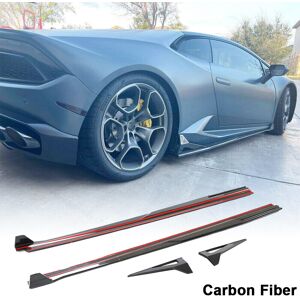 Carmotoring Carbon Fiber Side Skirts Extension Lip Body Kit For Lamborghini Huracan 2014-19 Carmotoring Carbon Fiber Side Skirts Extension Lip Body Kit For Lamborghini Huracan 2014-19