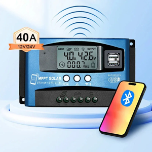Does Not Apply 40a 100a Mppt Solar Charge Controller App Bluetooth Lcd Display 12v/24v Dual Usb Does Not Apply 40a 100a Mppt Solar Charge Controller App Bluetooth Lcd Display 12v/24v Dual Usb