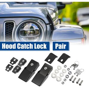 X Autohaux 1 Pair Front Hood Latches Hood Catch Lock Fit For Jeep Wrangler Jk Jl Black X Autohaux 1 Pair Front Hood Latches Hood Catch Lock Fit For Jeep Wrangler Jk Jl Black