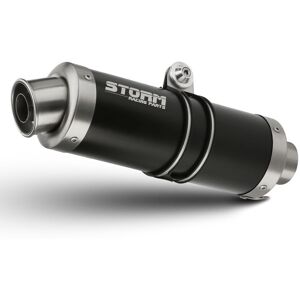 Exhaust Storm By Mivv Muffler Oval Nero Steel For Kawasaki Zx-6 R 2007 > 2008 Exhaust Storm By Mivv Muffler Oval Nero Steel For Kawasaki Zx-6 R 2007 > 2008