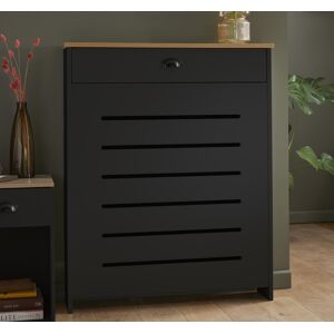 Affine Black Radiator Cover - Small With One Drawer 780mm Mdf Rectangular Affine Black Radiator Cover - Small With One Drawer 780mm Mdf Rectangular