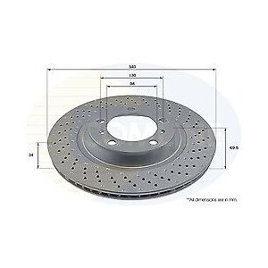 Comline Coated Brake Disc Front Axle Right To Fit Porsche 911 11->19, Boxster 15->16 Comline Coated Brake Disc Front Axle Right To Fit Porsche 911 11->19, Boxster 15->16