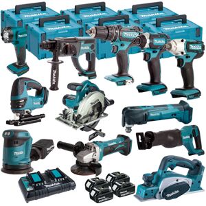 Makita 18v Lxt 12 Piece Power Tool Kit 4 X 5.0ah Battery & Charger T4tkit-16459 Makita 18v Lxt 12 Piece Power Tool Kit 4 X 5.0ah Battery & Charger T4tkit-16459