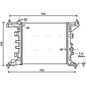 Ava Cooling Ava Coolant Radiator Ol2568 For Opel Meriva (2010) 1.4 Ecotec Ava Cooling Ava Coolant Radiator Ol2568 For Opel Meriva (2010) 1.4 Ecotec