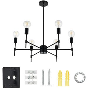 Neoglint 6-Light Modern Metal Chandelier Semi Flush Mount Ceiling Light Fixture Neoglint 6-Light Modern Metal Chandelier Semi Flush Mount Ceiling Light Fixture