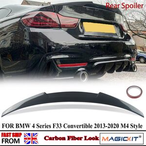 Magickit Carbon Fiber Look M4 V Style Boot Spoiler For Bmw 4 Series F33 Convertible 14-20 Magickit Carbon Fiber Look M4 V Style Boot Spoiler For Bmw 4 Series F33 Convertible 14-20