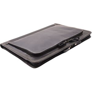 A1 Fashion Goods Leather Folio Case Black Meeting Conference Portfolio A4 Document Underarm Bag A1 Fashion Goods Leather Folio Case Black Meeting Conference Portfolio A4 Document Underarm Bag