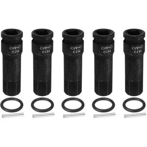 Uxcell 5pcs 1/2" Drive Impact Hex Bit Socket 19mm Metric Cr-Mo Steel Hexagonal Socket Uxcell 5pcs 1/2" Drive Impact Hex Bit Socket 19mm Metric Cr-Mo Steel Hexagonal Socket