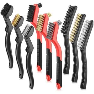 Sodial 3x(9-Piece Wire Brush Set Brush Cleaning Set Is To Clean Welding Slag,1817 Sodial 3x(9-Piece Wire Brush Set Brush Cleaning Set Is To Clean Welding Slag,1817