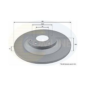 Comline Coated Brake Disc Rear Axle To Fit Mazda Cx-30 19->, Cx-5 11->, Cx-7 12->13, Mx- Comline Coated Brake Disc Rear Axle To Fit Mazda Cx-30 19->, Cx-5 11->, Cx-7 12->13, Mx-