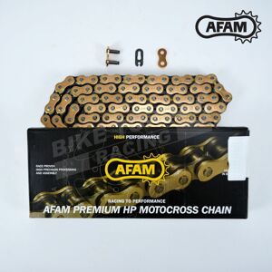 AFAM Gold & Black 132-Link Chain - For 85cc-150cc MX & TT Bikes AFAM Gold & Black 132-Link Chain - For 85cc-150cc MX & TT Bikes