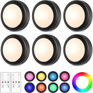 Wireless Under Cabinet Lights, 16 Color Led Puck Lights With Remote Control, Rgb Wireless Under Cabinet Lights, 16 Color Led Puck Lights With Remote Control, Rgb