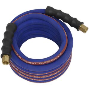 Air Hose 5m X Ø8mm With 1/4"Bsp Unions Extra-Heavy-Duty - Sealey Ah5r New Air Hose 5m X Ø8mm With 1/4"Bsp Unions Extra-Heavy-Duty - Sealey Ah5r New