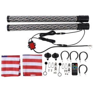 New 2pcs 12‑24v Rgb Led Whip Light Waterproof App Remote Control 366 Modes¦ New 2pcs 12‑24v Rgb Led Whip Light Waterproof App Remote Control 366 Modes¦