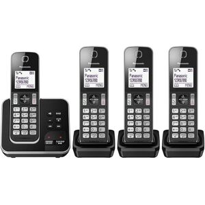 Panasonic Kx-Tgd324 Cordless Home Phone Digital Answering Machine 4 Pack Black.. Panasonic Kx-Tgd324 Cordless Home Phone Digital Answering Machine 4 Pack Black..