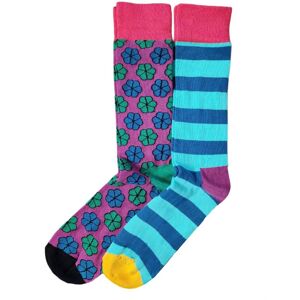 Happy Socks Men'S Purple Cotton Crew Clower 2-Pack Socks Size 8-12 Nwt Happy Socks Men'S Purple Cotton Crew Clower 2-Pack Socks Size 8-12 Nwt