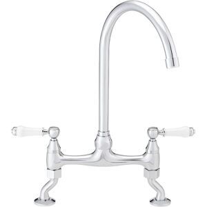 Kitchen Mixer Tap Astbury Lever Bridge Swivel Faucet Chrome White Enki Kt099 Kitchen Mixer Tap Astbury Lever Bridge Swivel Faucet Chrome White Enki Kt099