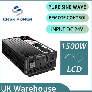 Cnswipower 3000w Peak 1500w Power Inverter Dc 24v To Ac 220v 240v Car Converter Uk Socket Cnswipower 3000w Peak 1500w Power Inverter Dc 24v To Ac 220v 240v Car Converter Uk Socket