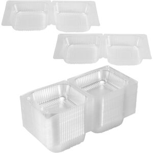 Sodial 2x(100pcs Single Individual Cake Boxes Dessert Containers Cheesecake1528 Sodial 2x(100pcs Single Individual Cake Boxes Dessert Containers Cheesecake1528