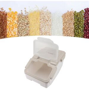 (Beige 10kg / 22lb)Rice Container Thickened Pp Airtight Waterproof With Am (Beige 10kg / 22lb)Rice Container Thickened Pp Airtight Waterproof With Am