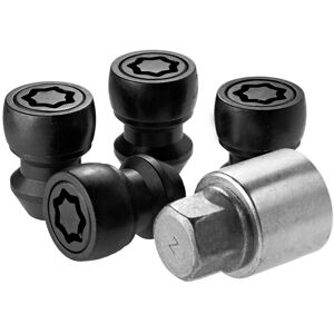 Set Of 4 Black Evo5 Mk5 Wheel Locking Nuts Hex:19mm (M12x1.5) Len:34.5mm Set Of 4 Black Evo5 Mk5 Wheel Locking Nuts Hex:19mm (M12x1.5) Len:34.5mm
