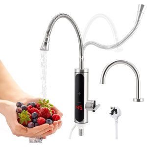 Does Not Apply Instant Hot Water Faucet With Universal Joint Pipe & Metal Pipe, 220v 3000w Elec Does Not Apply Instant Hot Water Faucet With Universal Joint Pipe & Metal Pipe, 220v 3000w Elec