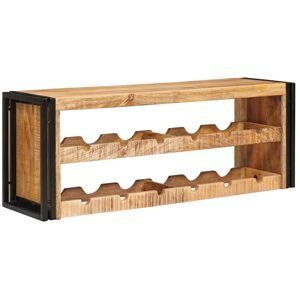 Wine Rack Brown 120 X 45 X 33 Cm Solid Rough Mango Wood Vidaxl Wine Rack Brown 120 X 45 X 33 Cm Solid Rough Mango Wood Vidaxl