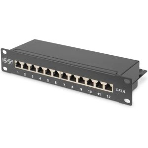 Digitus DN-91608S 8-Port CAT 6 Patch Panel - 1U Black Digitus DN-91608S 8-Port CAT 6 Patch Panel - 1U Black