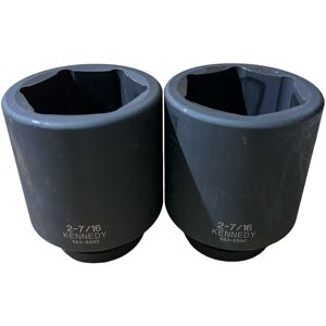 2x Kennedy 2-7/16" A/f Deep Impact Fastening Socket 1" Sq Dr 62mm Hex 5836990 K 2x Kennedy 2-7/16" A/f Deep Impact Fastening Socket 1" Sq Dr 62mm Hex 5836990 K