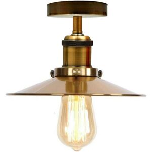 Industrial Vintage Semi Flush Mount Ceiling Lighting, Ceiling Lamp Metal Flat Sh Industrial Vintage Semi Flush Mount Ceiling Lighting, Ceiling Lamp Metal Flat Sh