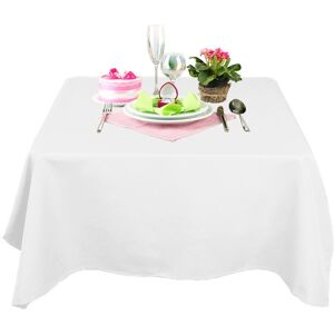 Time To Sparkle 5pcs 58x58 Inch (Square) White Polyester Tablecloth Cover Fabric Time To Sparkle 5pcs 58x58 Inch (Square) White Polyester Tablecloth Cover Fabric