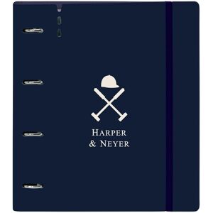 Safta Harper & Neyer – Carpeblock With 4 Rings Of 35 Mm, With Refill, With 100 A Safta Harper & Neyer – Carpeblock With 4 Rings Of 35 Mm, With Refill, With 100 A