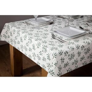 Premier Decorations Christmas Mistletoe Cotton Table Cloth Green And White Fest Premier Decorations Christmas Mistletoe Cotton Table Cloth Green And White Fest