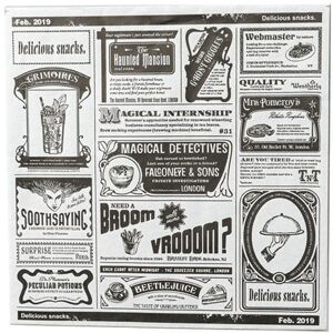 Sodial 2x(200pcs English Newspaper Greaseproof Snack Oil-Absorbent French Fries6969 Sodial 2x(200pcs English Newspaper Greaseproof Snack Oil-Absorbent French Fries6969