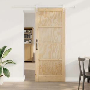 Sliding Door Manual Natural And White 86 X 211 Cm Vidaxl Sliding Door Manual Natural And White 86 X 211 Cm Vidaxl