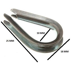 Onestopdiy Wire Rope Thimble - 4mm Bzp Zp - Pack of 40 Onestopdiy Wire Rope Thimble - 4mm Bzp Zp - Pack of 40