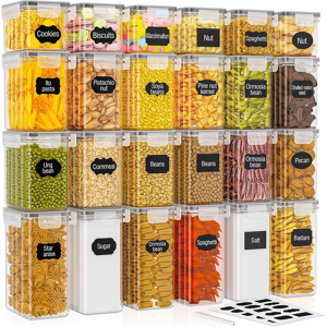 Does Not Apply Purkeep 24-Pack Airtight Food Storage Containers 33.6l With Labels For Kitchen Does Not Apply Purkeep 24-Pack Airtight Food Storage Containers 33.6l With Labels For Kitchen