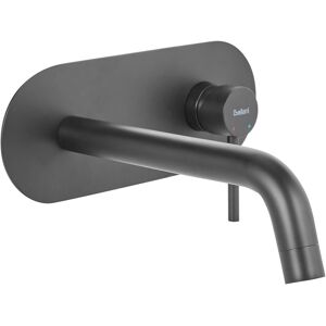 Beliani Wall Mounted Basin Mixer Tap Guaiba Brass Black Beliani Wall Mounted Basin Mixer Tap Guaiba Brass Black