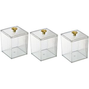 Sodial 3x(Qtip Holder Dispenser For Cotton , Cotton Swab, Cotton Round Pads, Clear1355 Sodial 3x(Qtip Holder Dispenser For Cotton , Cotton Swab, Cotton Round Pads, Clear1355