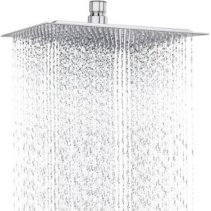 Drenky Rainfall Shower Head Powerful High Pressure 12 '' Large Square Fixed Sho Drenky Rainfall Shower Head Powerful High Pressure 12 '' Large Square Fixed Sho
