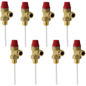 8 X Altecnic Caleffi Temperature & Pressure Relief Valve 1/2" 7 Bar 90° 8 X Altecnic Caleffi Temperature & Pressure Relief Valve 1/2" 7 Bar 90°