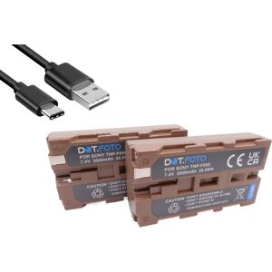 Dot.Foto 2x Np-F550 3500mah Usb-C Battery For Sony Dcr-Vx2000 Vx2100 / Hdr-Fx1 Fx7 Fx1000 Dot.Foto 2x Np-F550 3500mah Usb-C Battery For Sony Dcr-Vx2000 Vx2100 / Hdr-Fx1 Fx7 Fx1000